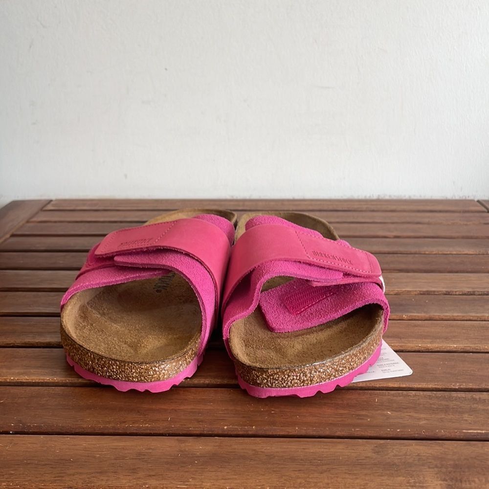 Birkenstock Oita Suede Leather Sandal Fuchsia Tulip EU40/US Women Size 9 - Picture 8 of 14